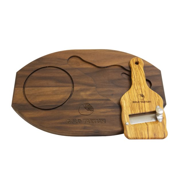 4D__9411 copia et Degustazione Tartufo in Legno con Tagliatartufi e Campana in Vetro