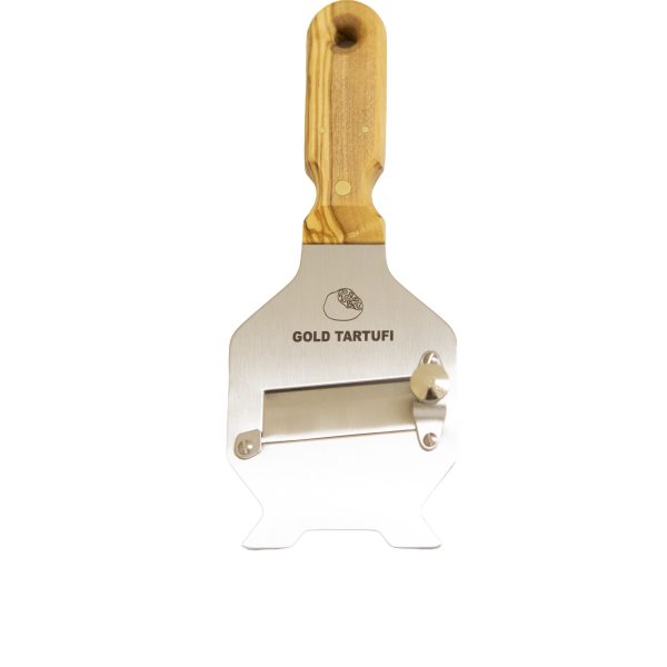 4D__9415 copia Tagliatartufi Professionale in Acciaio Inox con Manico in Legno